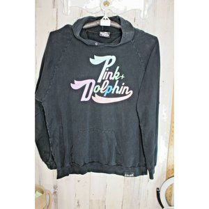 Pink Dolphin Black 2XL Men's Pullover Sweatshirt Hoodie